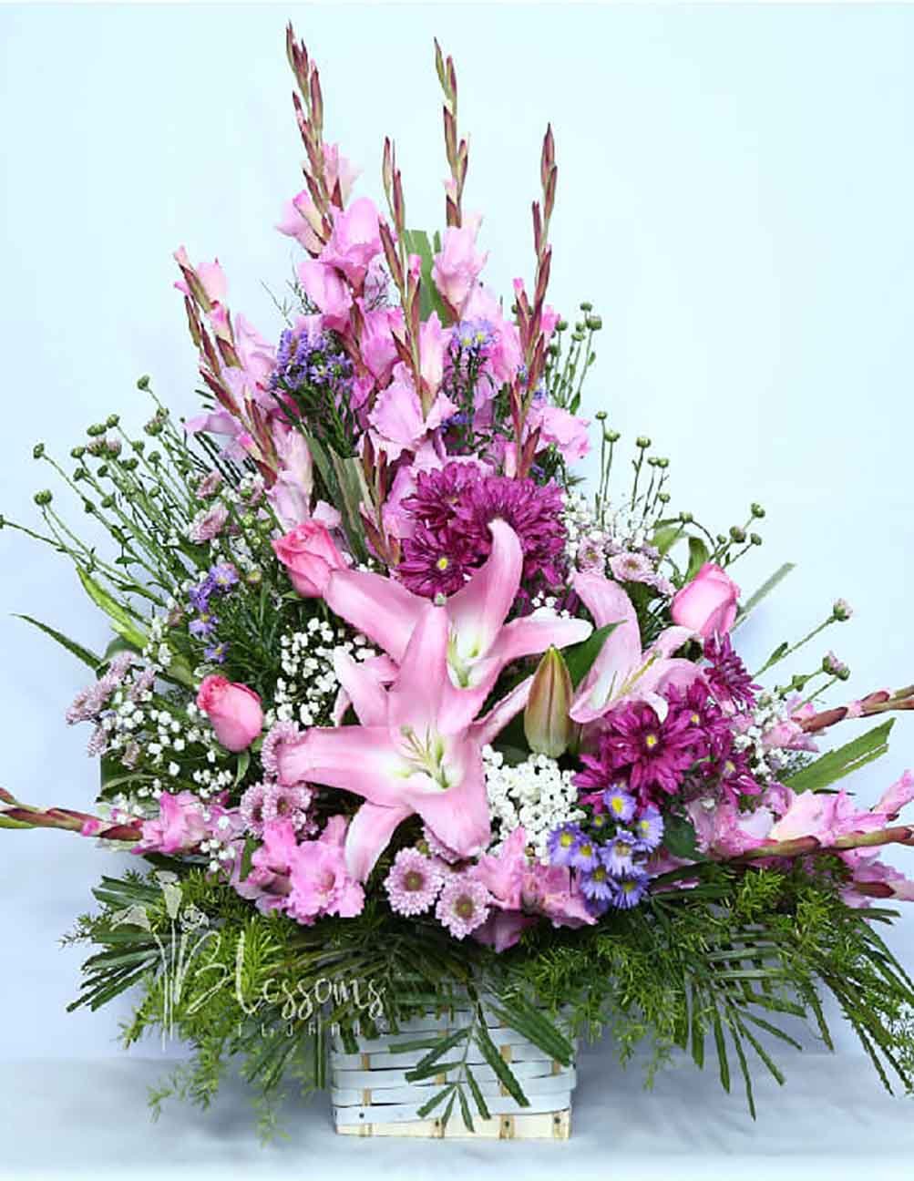 Floral Side Basket